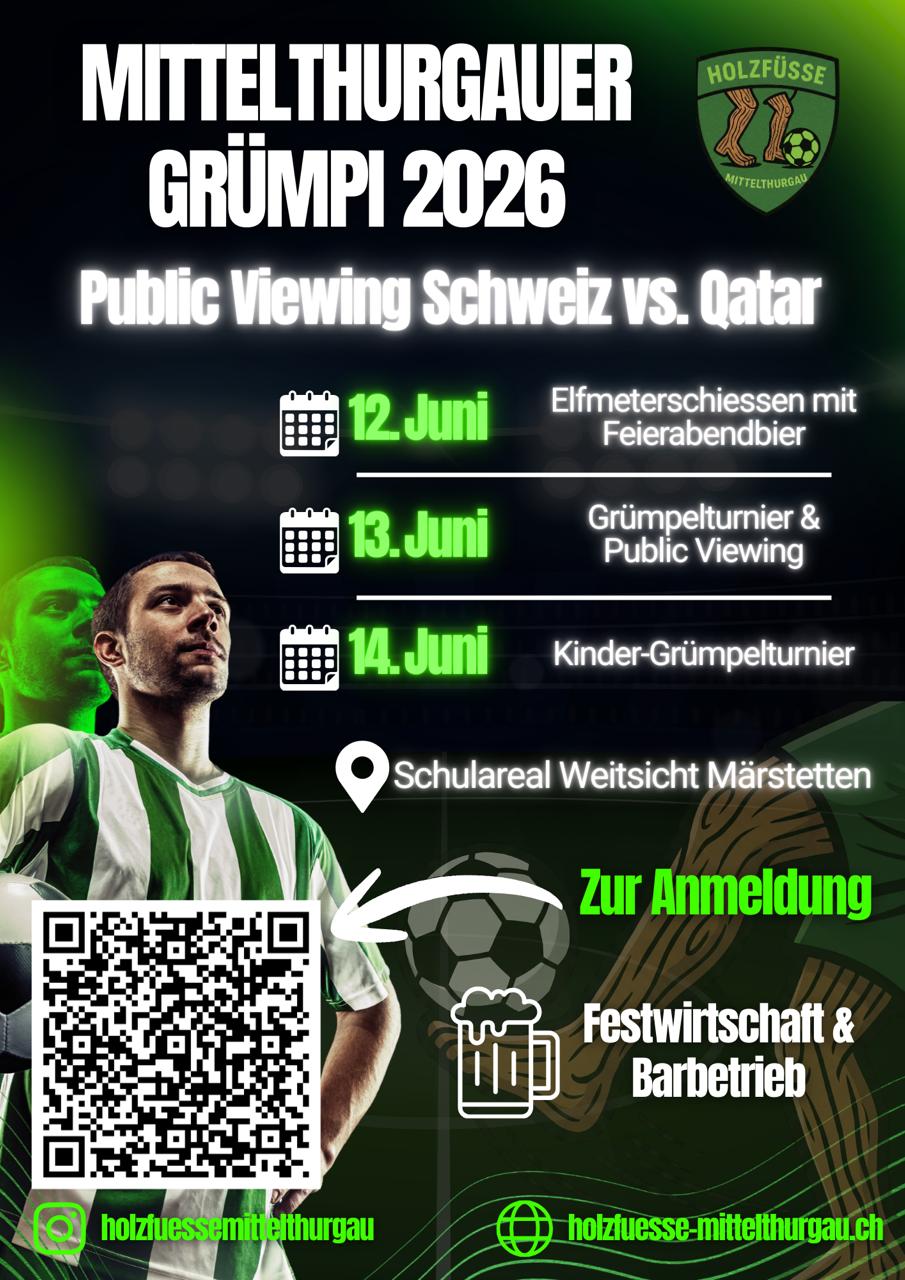 Flyer zum Mittelthurgauer Grümpelturnier 2026